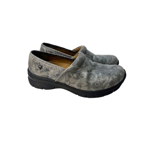 Nurse Mates Libbey Slip On Clogs Grey Ladies Size 9.5M Medical Restaurant Mules - Picture 2 of 11